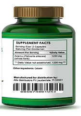 A bottle label highlights Petiveria alliacea for an informed herbal supplement choice.