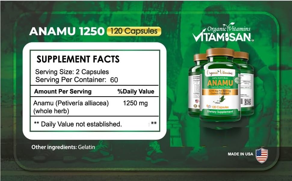 Anamu capsules on a clean desk illustrate convenient daily use.