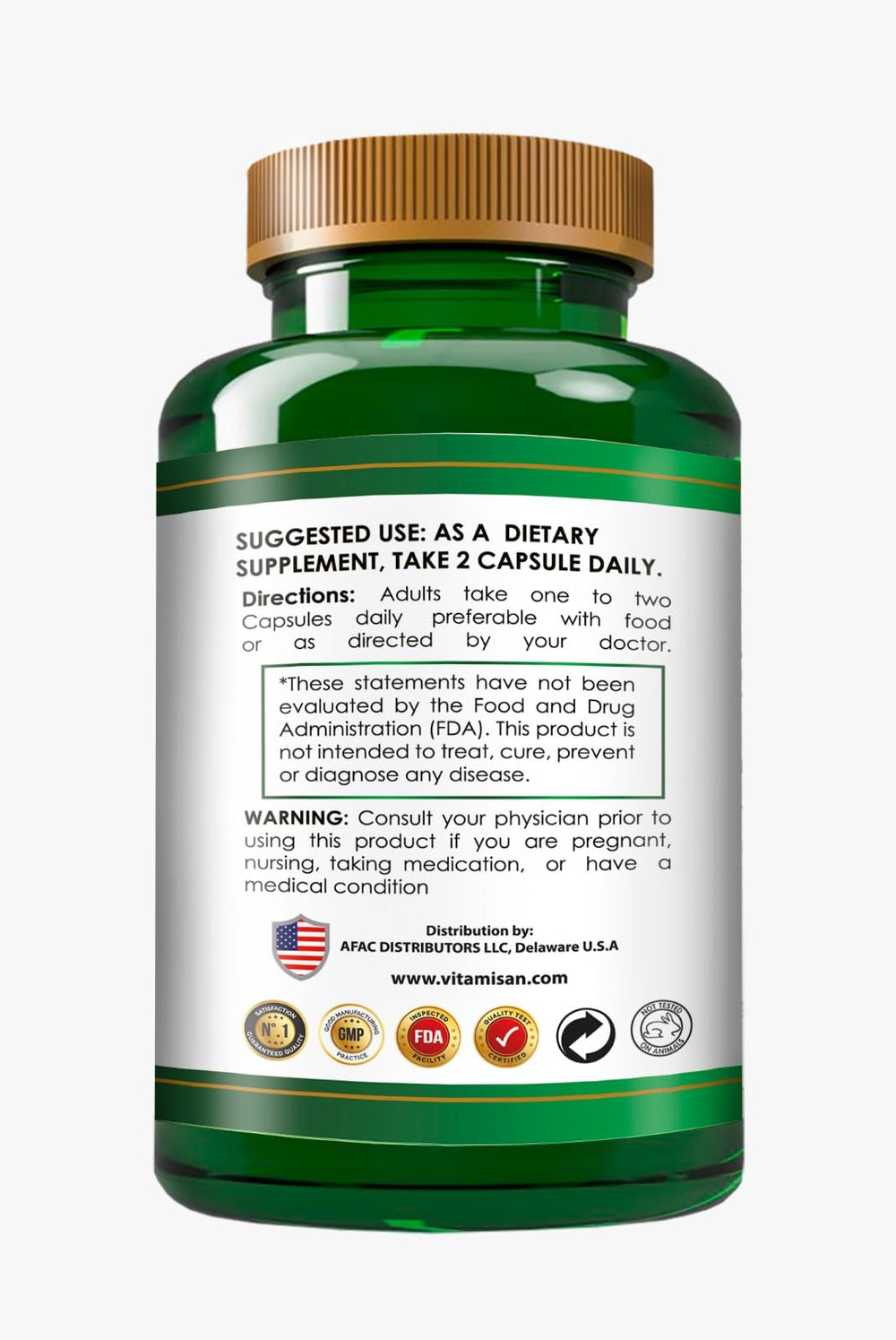 All Nue Anamu capsules close-up, easy-to-swallow daily supplement.