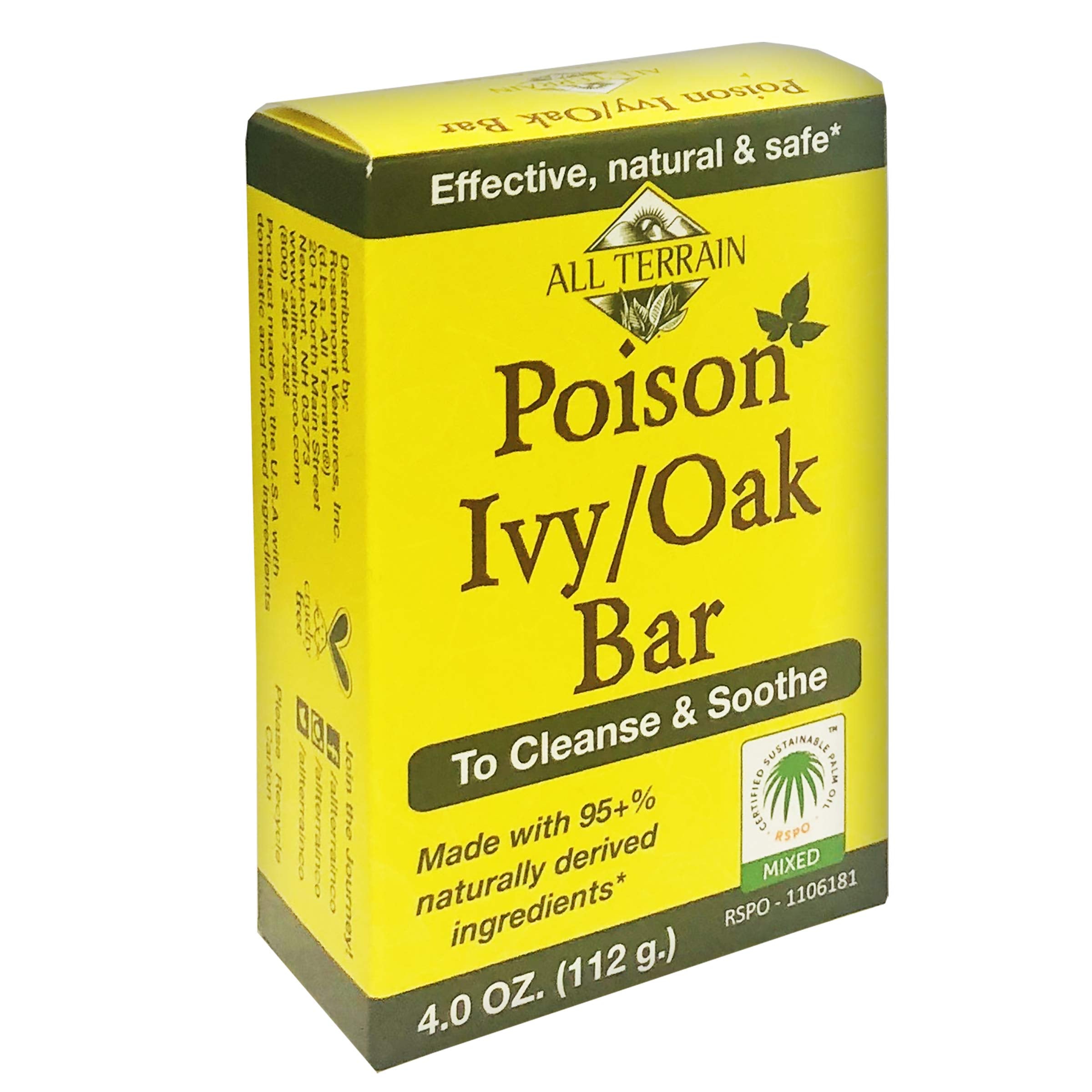 All Terrain Poison Ivy/Oak Bar Soap lather in action for itchy outdoor skin.