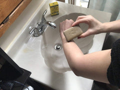All Terrain Poison Ivy/Oak Bar Soap ready for backcountry use to cleanse after exposure.