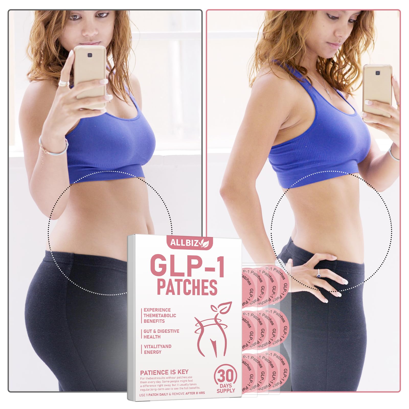 ALLBIZ GLP-1 patches are slim wearable for seamless daily routines.