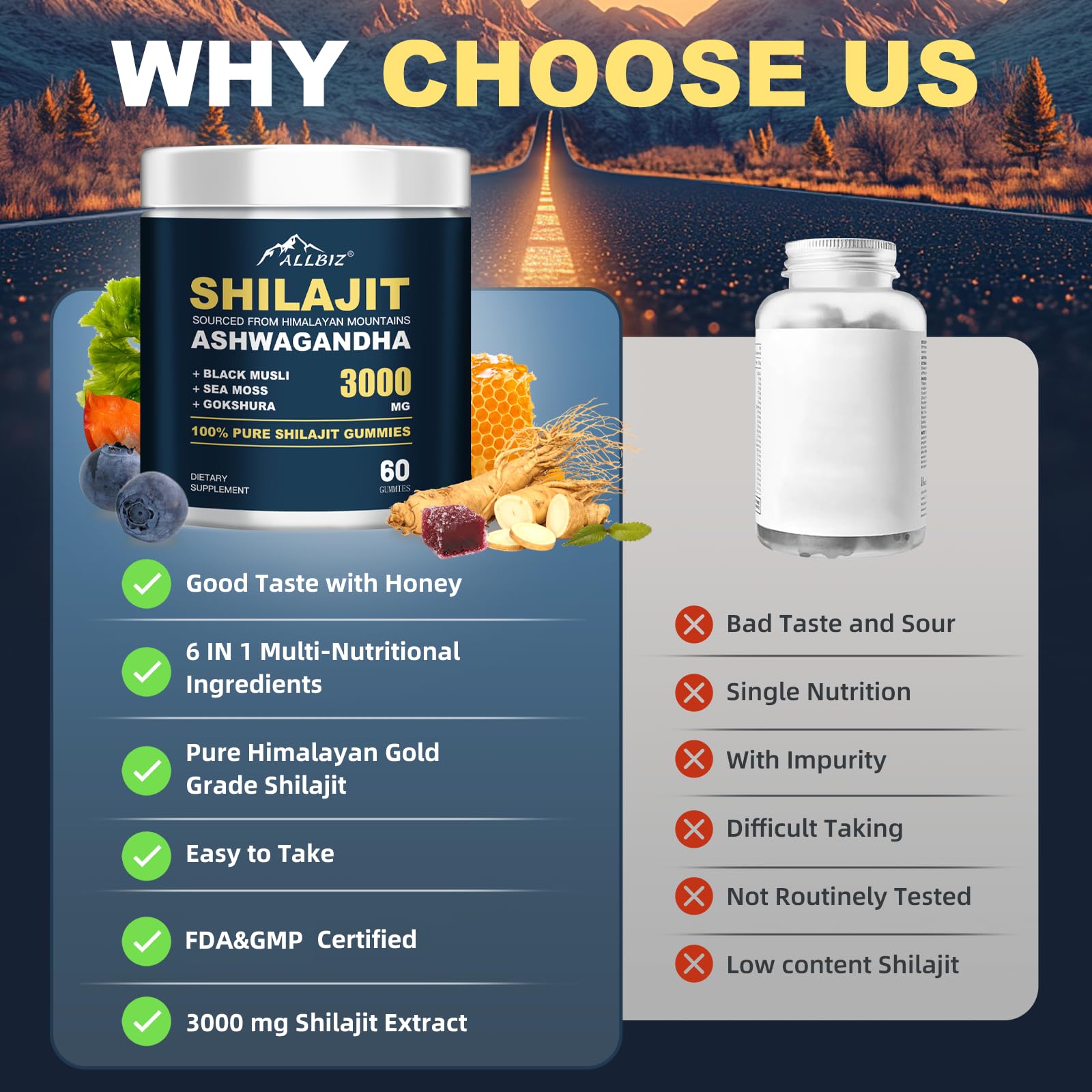 ALLBIZ gold-grade shilajit source altitude 18kft landscape highlights Himalayan origin