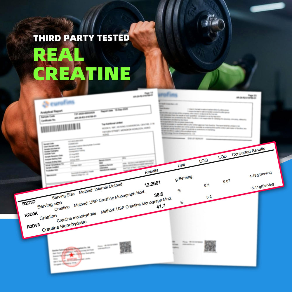 Close-up of Allcoovita Creatine Gummy label detailing vegan and gluten-free claims.