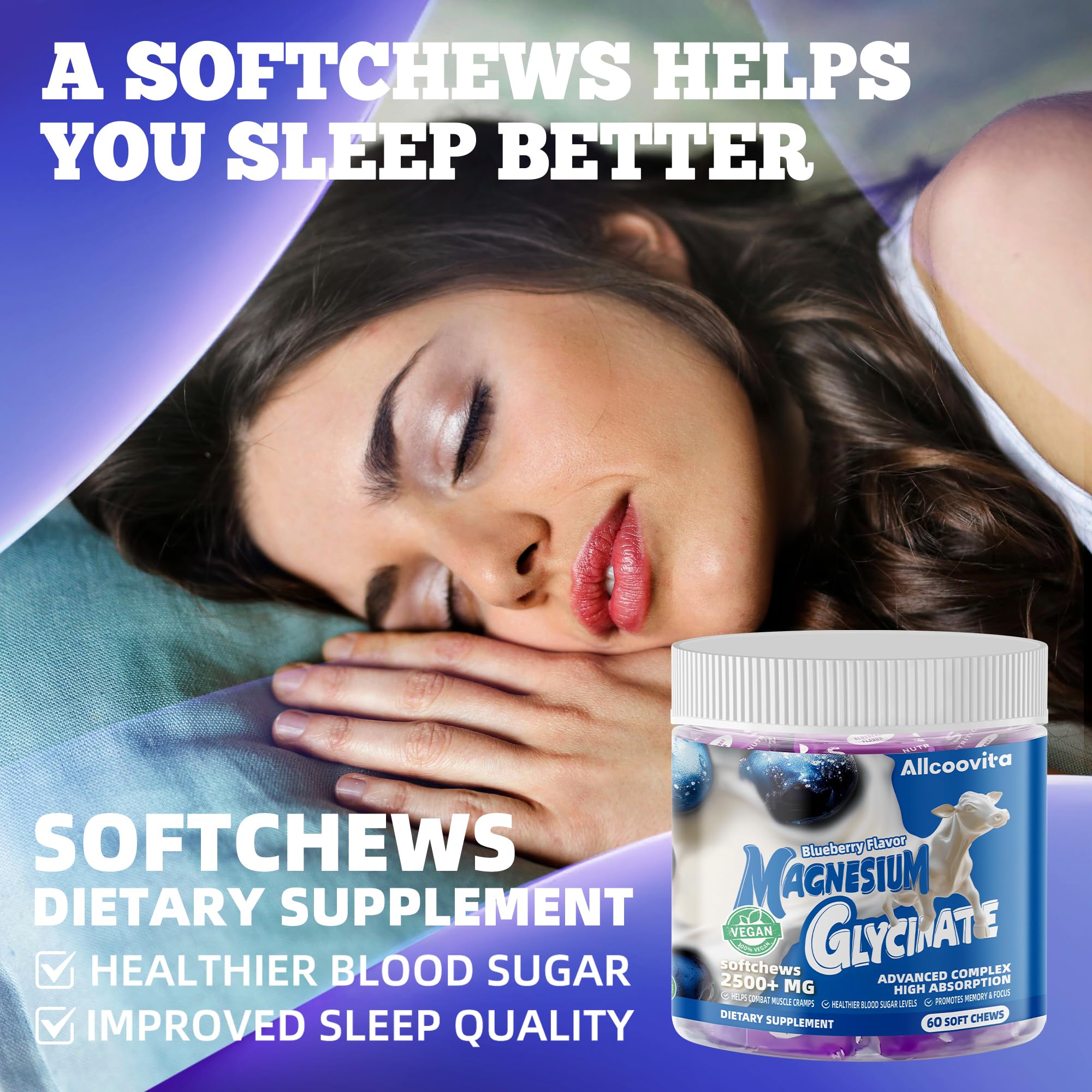 Gluten-free vegan friendly Allcoovita blueberry chews.