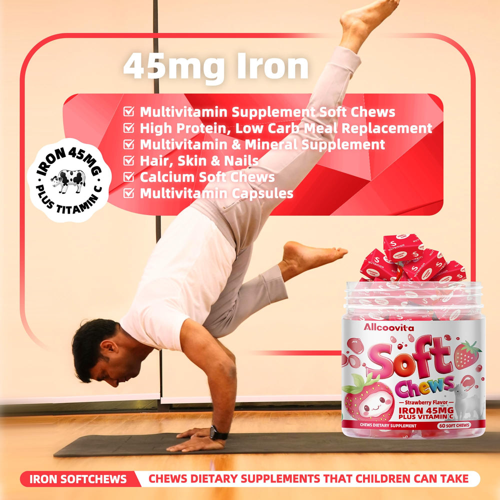 Allcoovita Iron Soft Chews family-friendly option for daily use.