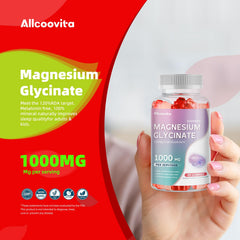 Allcoovita gummies close-up highlighting soft strawberry texture for daily wellness.