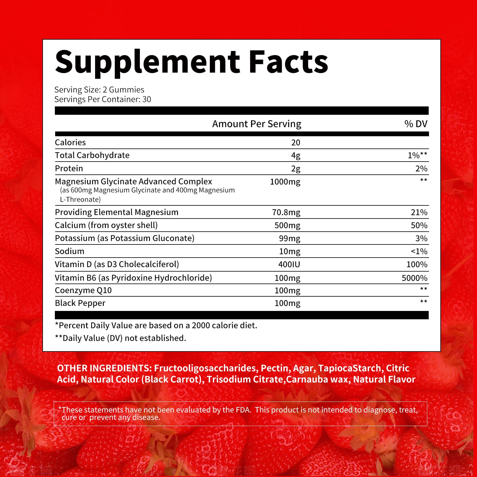 Allcoovita Magnesium Glycinate Gummies strawberry pack shown for convenient daily use.