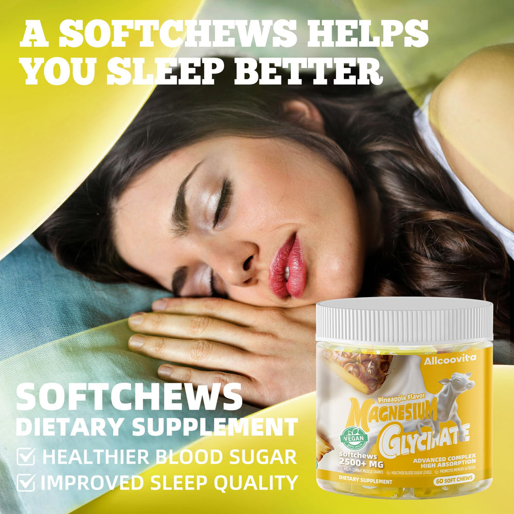Allcoovita two-month supply visual emphasizes 60-chew count.