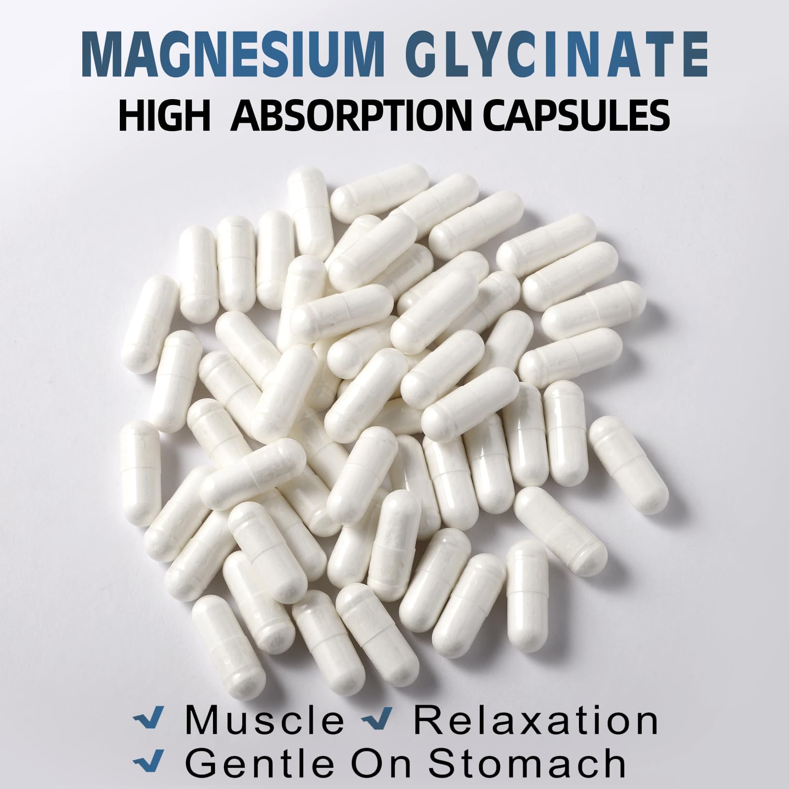 Magnified nutrition facts panel for Allcoovita magnesium glycinate details.