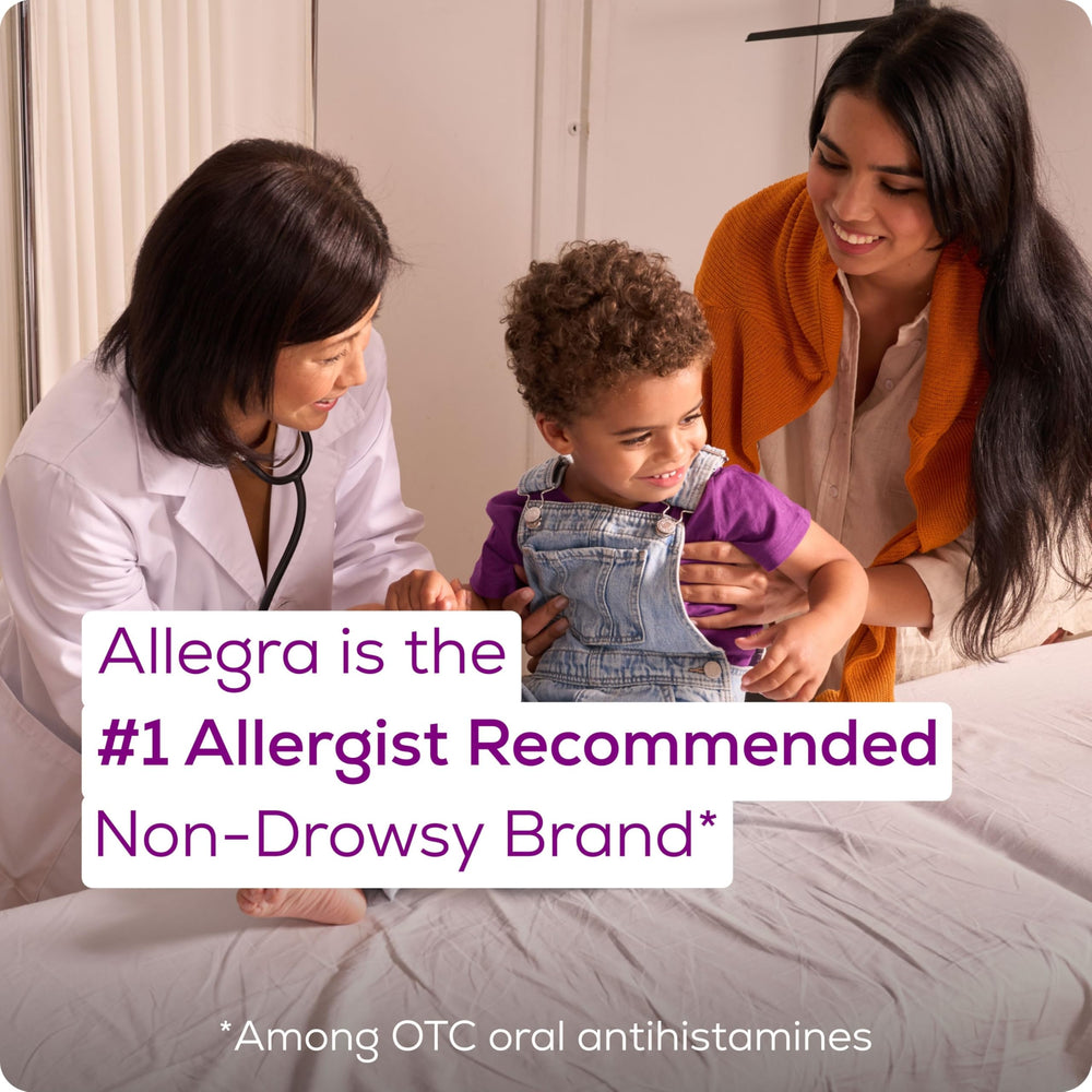 Allegra children dosing syringe shows accurate measurement and safe administration.