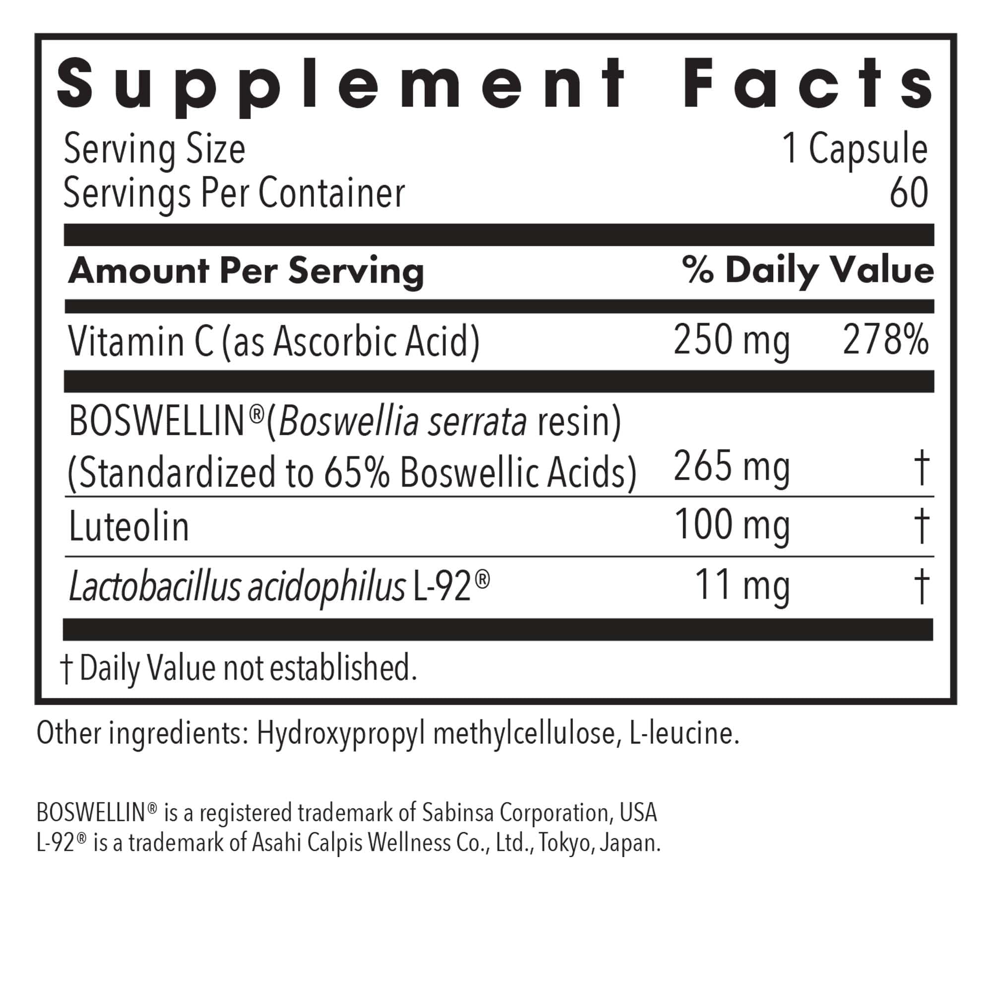 Allergy Research Group Aller-Aid L92 bottle back label lists dosage for daily use