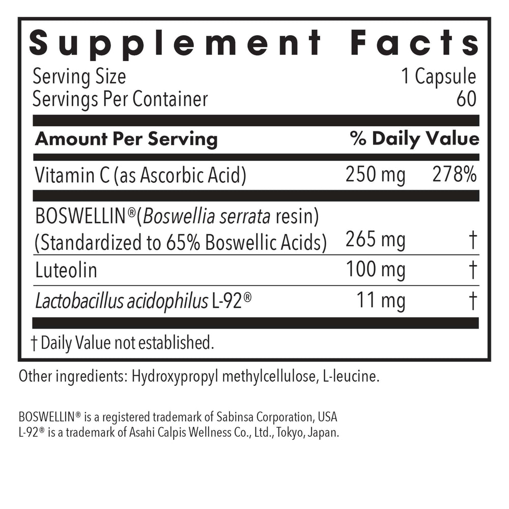 Allergy Research Group Aller-Aid L92 bottle back label lists dosage for daily use