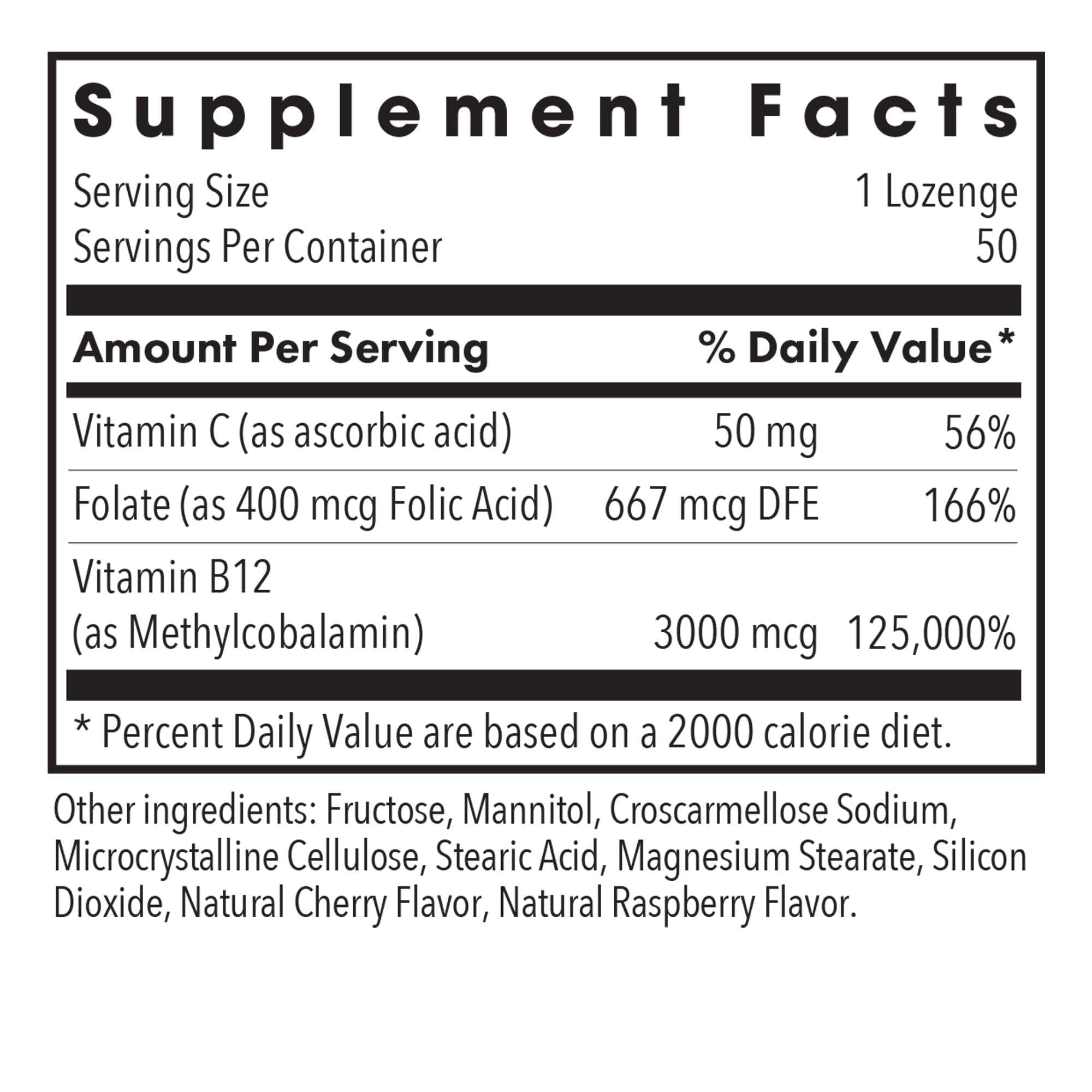 Allergy Research Group B12 lozenges arranged for convenient under-tongue use