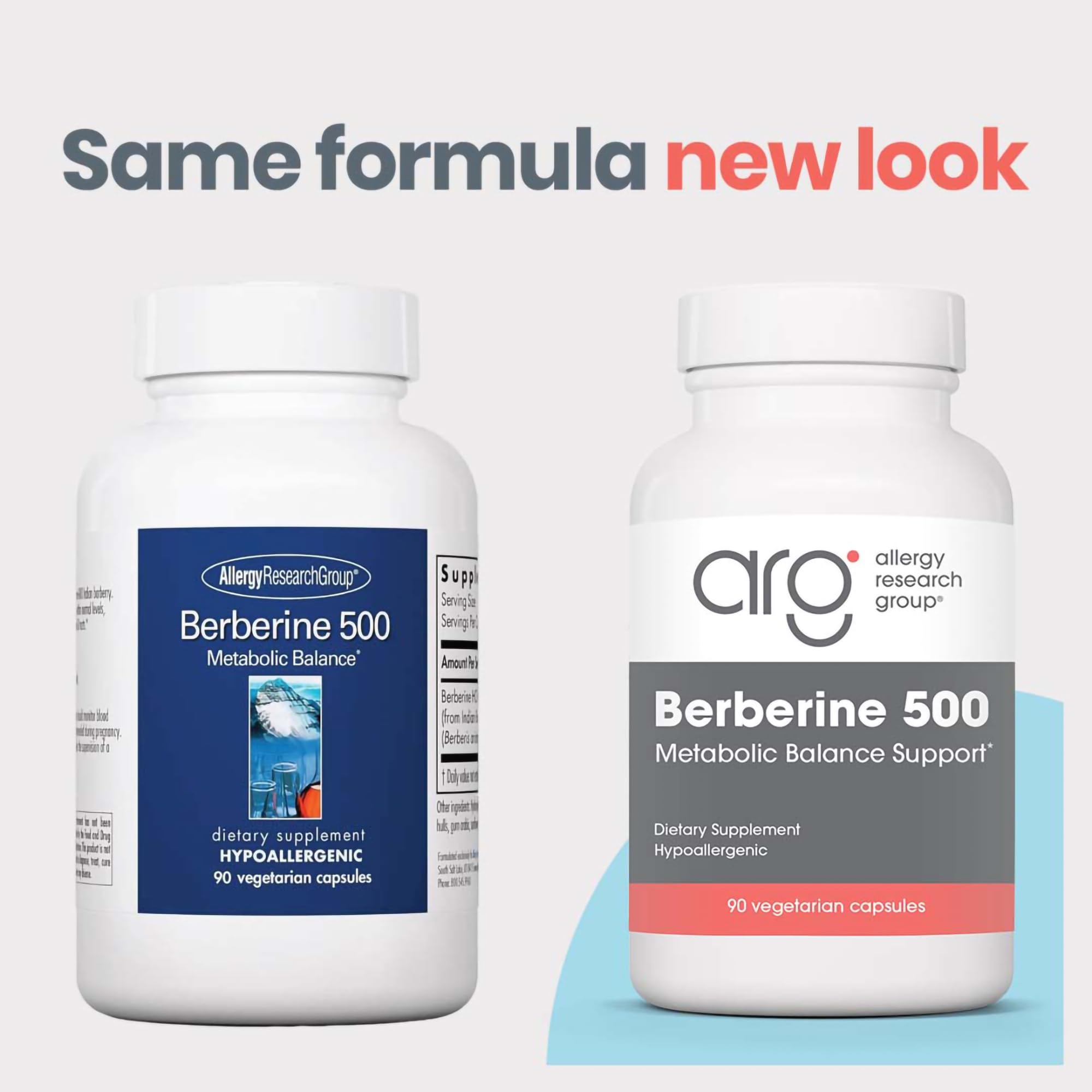 Allergy Research Group berberine capsules, convenient daily support for metabolic wellness