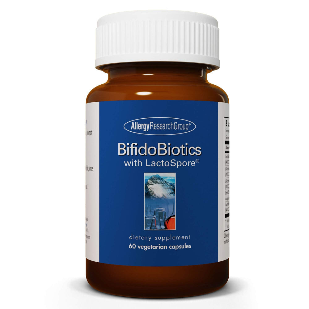 Allergy Research Group BifidoBiotics bottle front showing digestive health support.