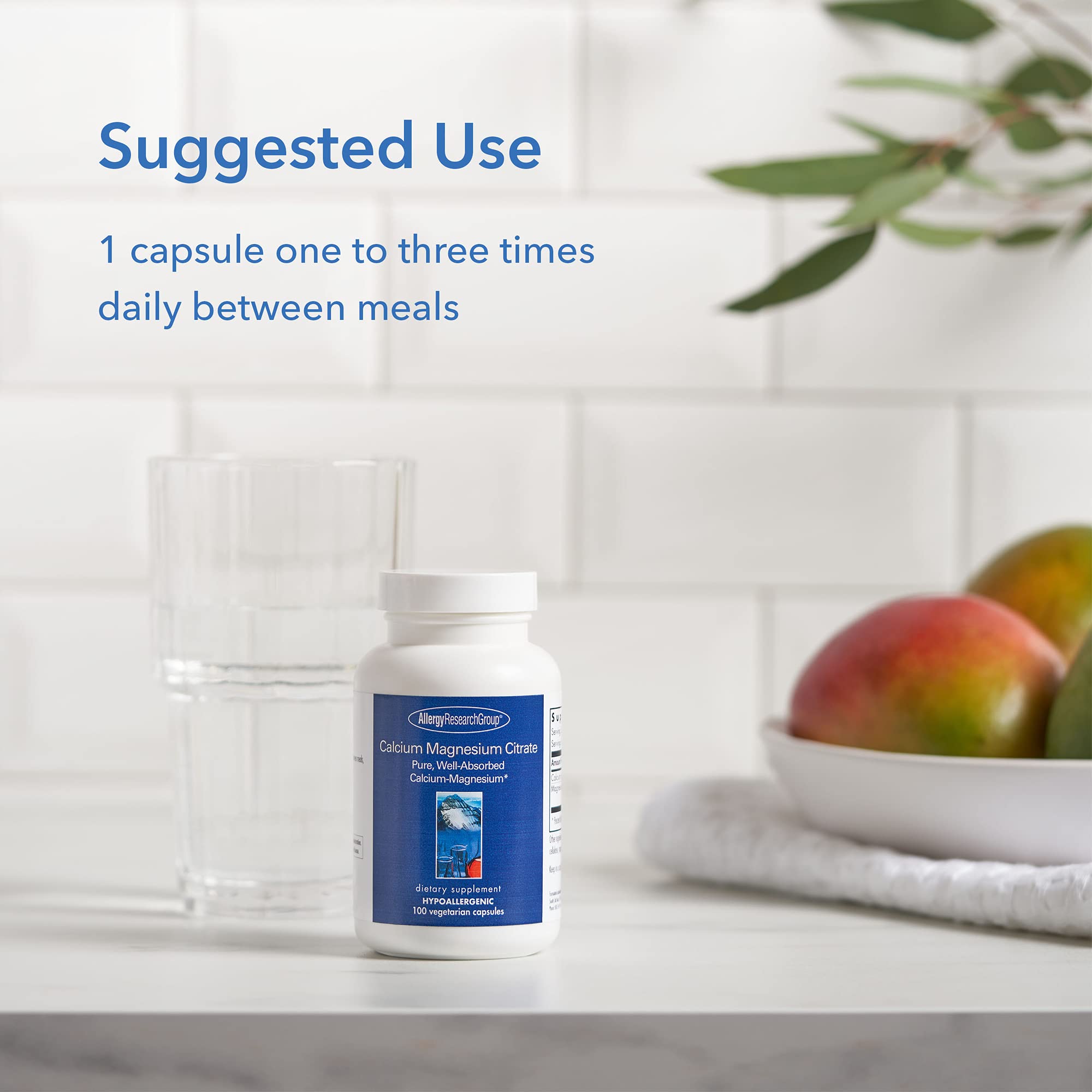 Allergy Research Group bottle ready for easy three-times-daily use.