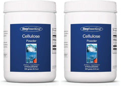 Allergy Research Group cellulose powder bottle close-up showing insoluble fiber support for digestion