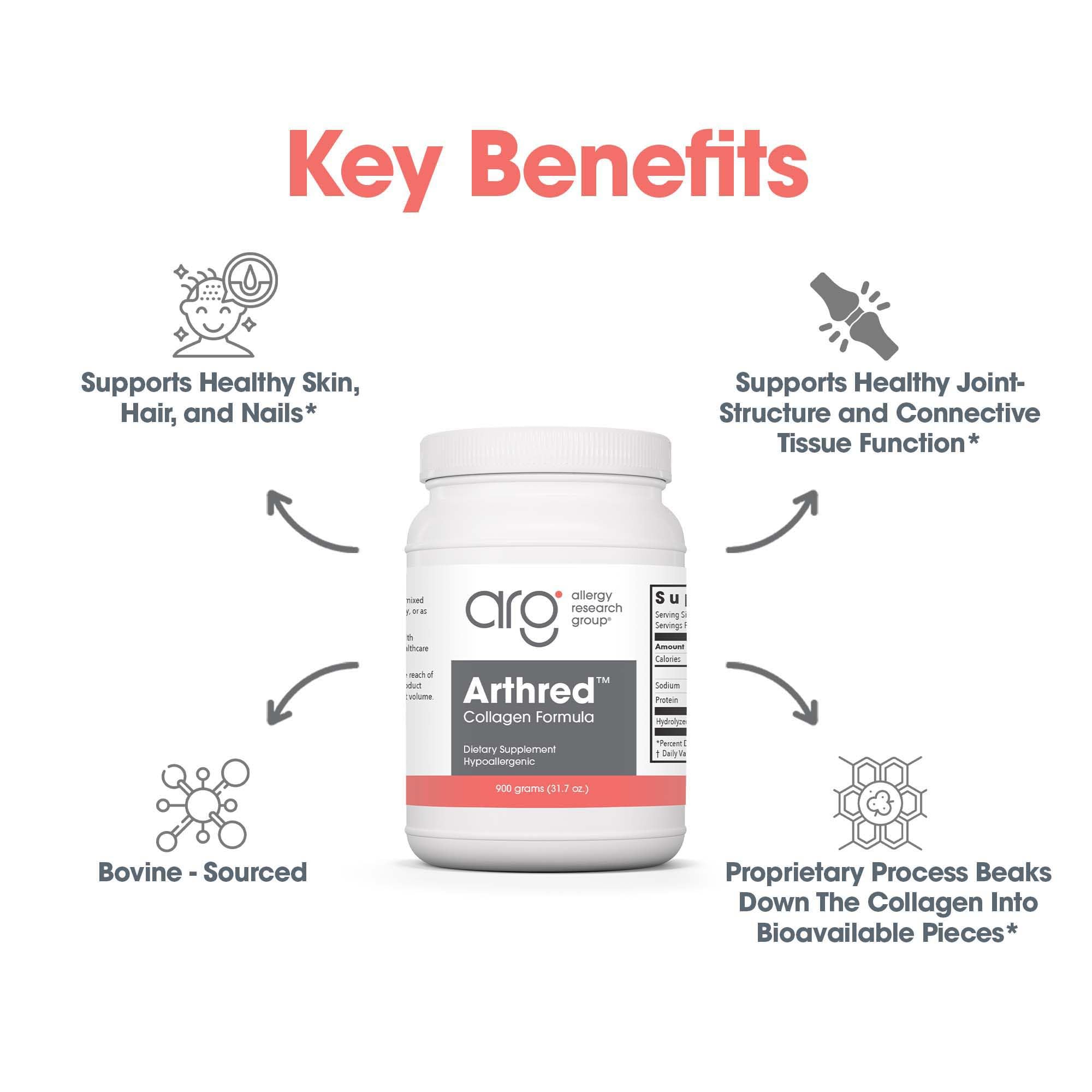 Allergy Research Group collagen powder in a glass mix demonstrates quick integration into hydration routines.