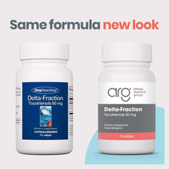 Allergy Research Group label highlights tocopherol-free formula.