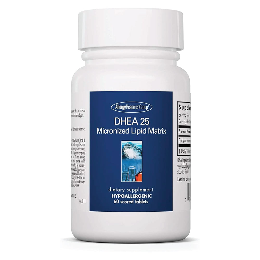 Allergy Research Group DHEA 25mg tablets for daily dosing precision