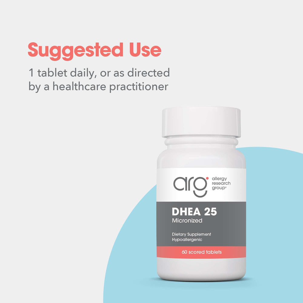 Allergy Research Group DHEA bottle with 60-count supply
