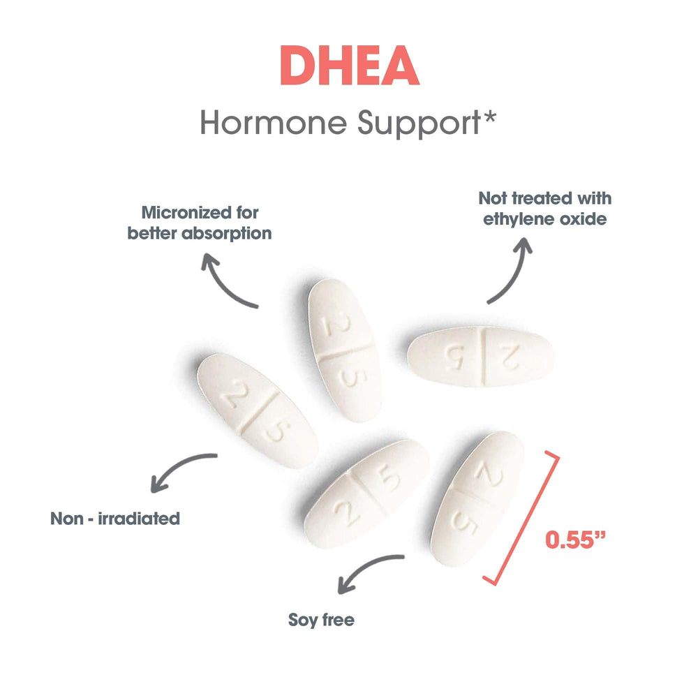 Allergy Research Group DHEA scored tablets enable easy splitting