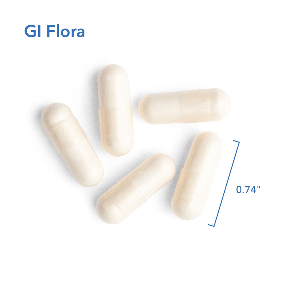 In-use shot of Allergy Research Group GI Flora Dairy Free capsules for daily support