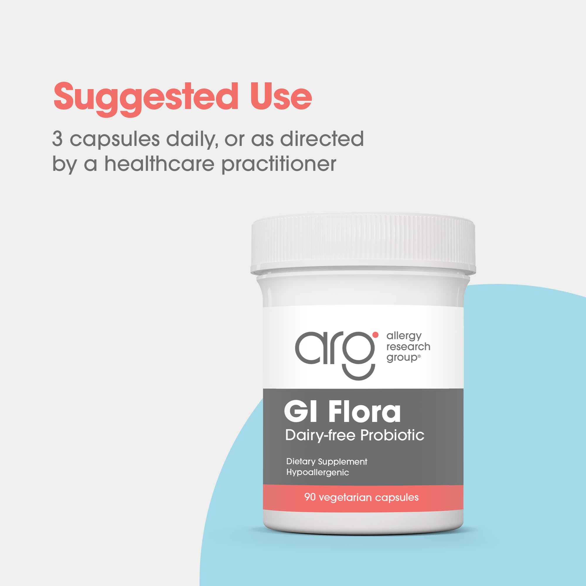 Dairy-free symbol on Allergy Research Group packaging
