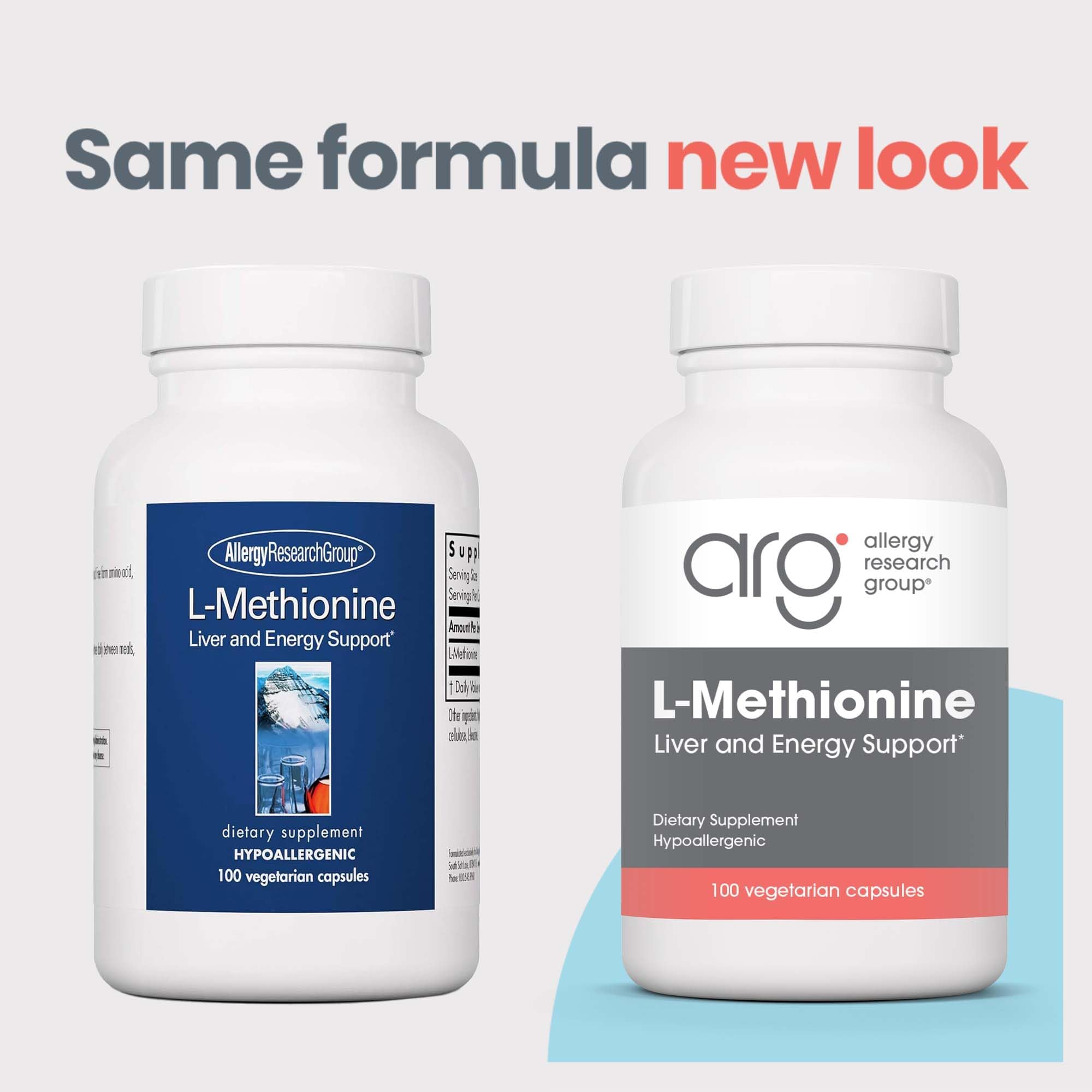 The Allergy Research Group L-Methionine dosage capsules provide daily energy support.