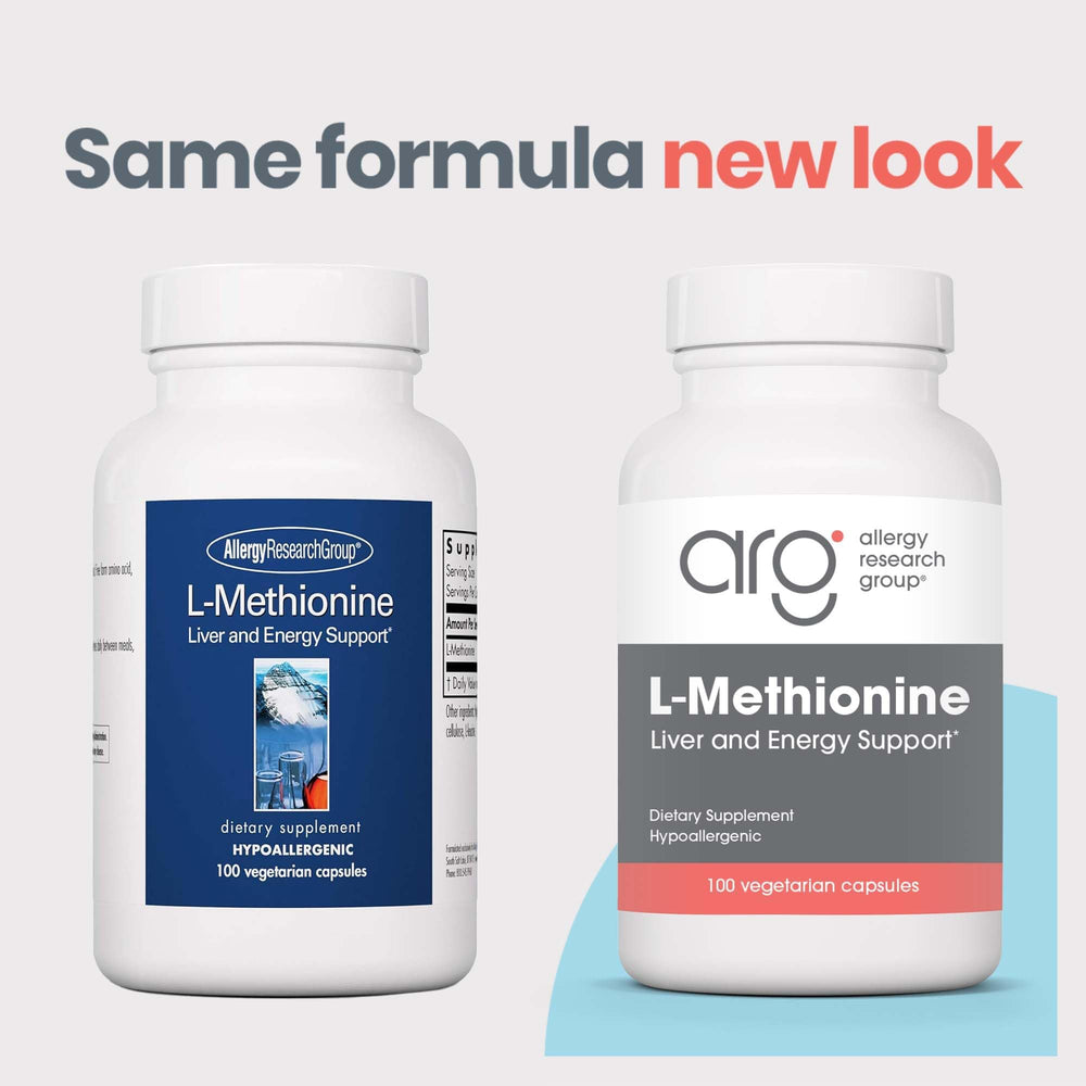 The Allergy Research Group L-Methionine dosage capsules provide daily energy support.