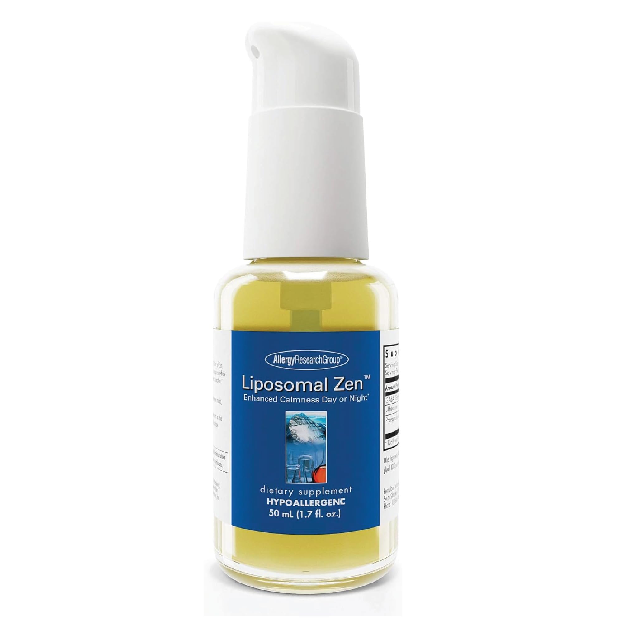 Allergy Research Group Liposomal Zen bottle front view for easy daily calming support