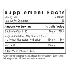 Allergy Research Group Magnesium Malate Forte bottle label highlights ingredients.