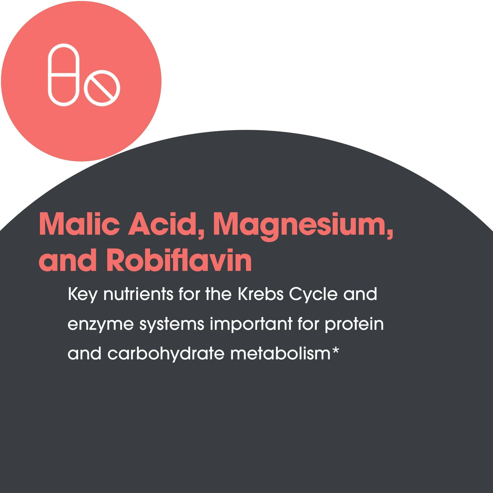 Allergy Research Group Magnesium Malate Forte label lists magnesium and malic acid.