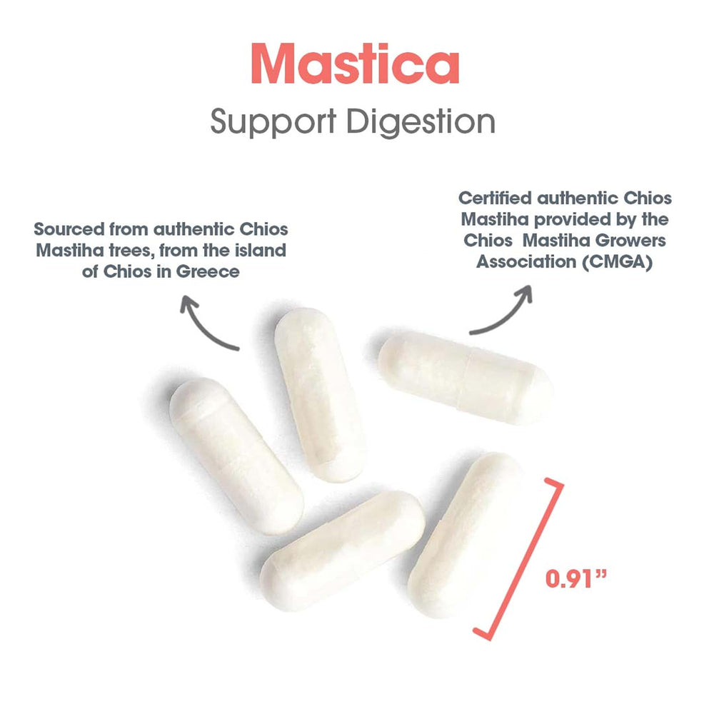 Allergy Research Group Mastic Gum bottle with clear label for routine.