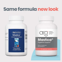 Allergy Research Group Mastic Gum capsules close-up for easy daily use.
