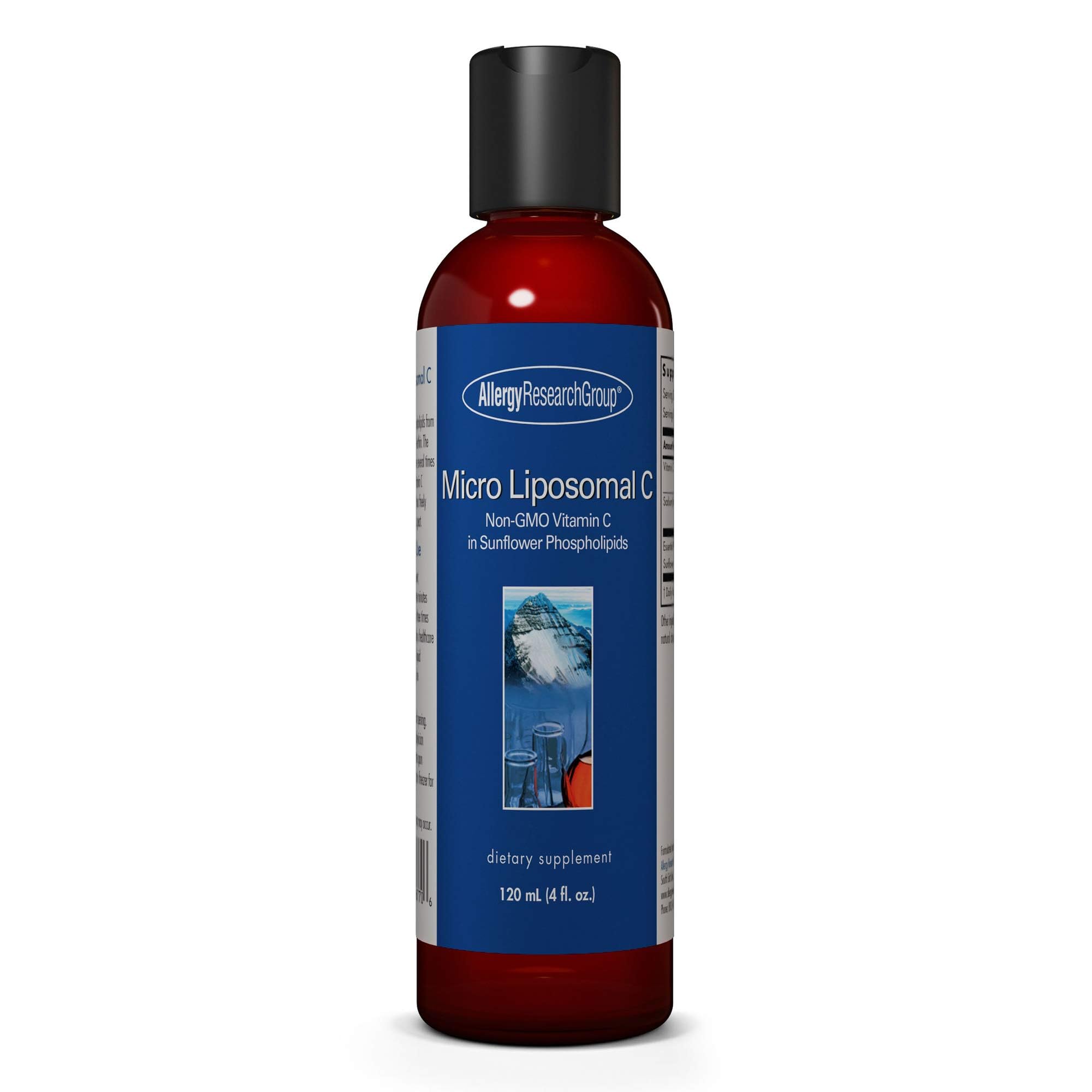 Allergy Research Group Micro Liposomal C 1000mg bottle with clear label for easy dosing