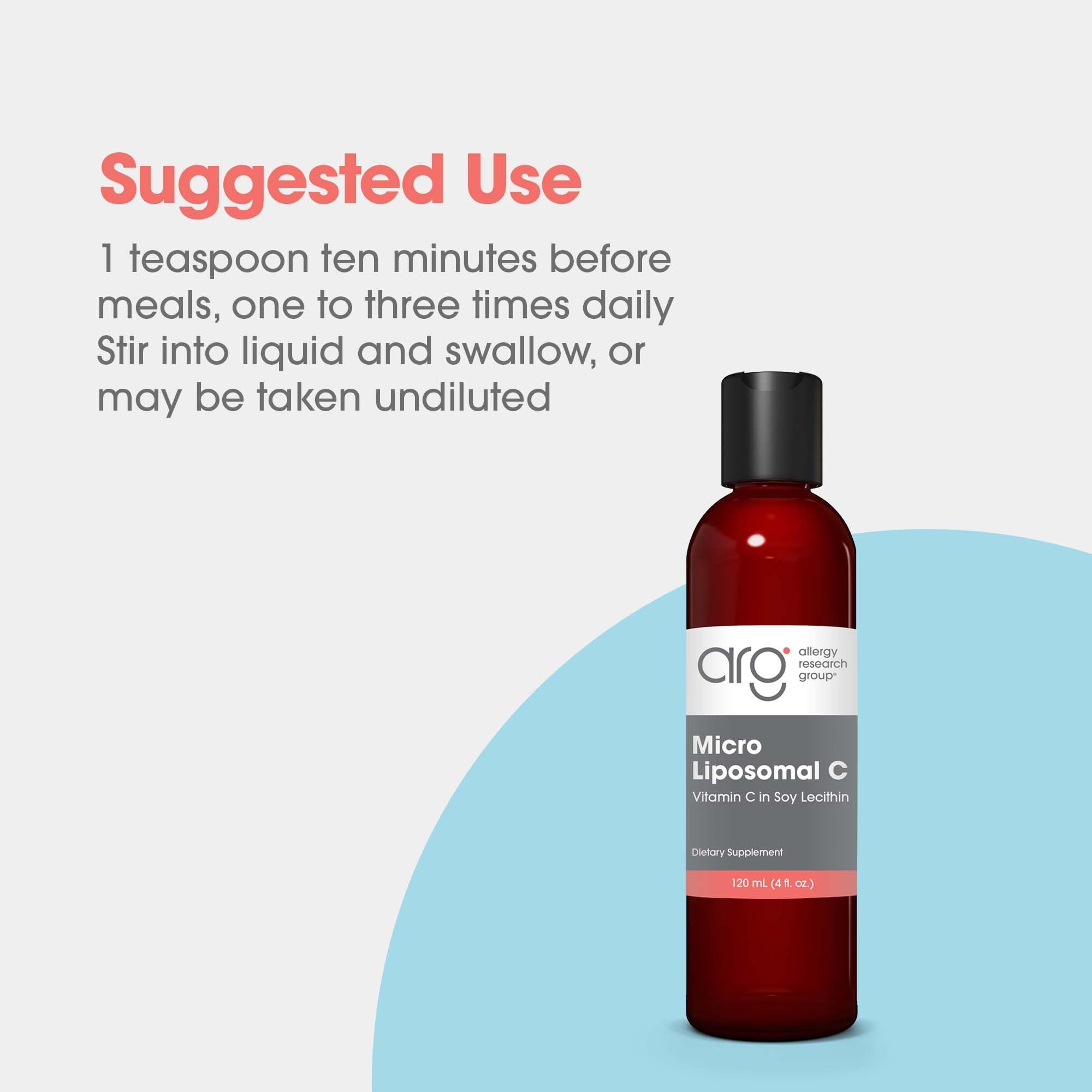 Allergy Research Group Micro Liposomal C 1000mg close-up texture of the liquid