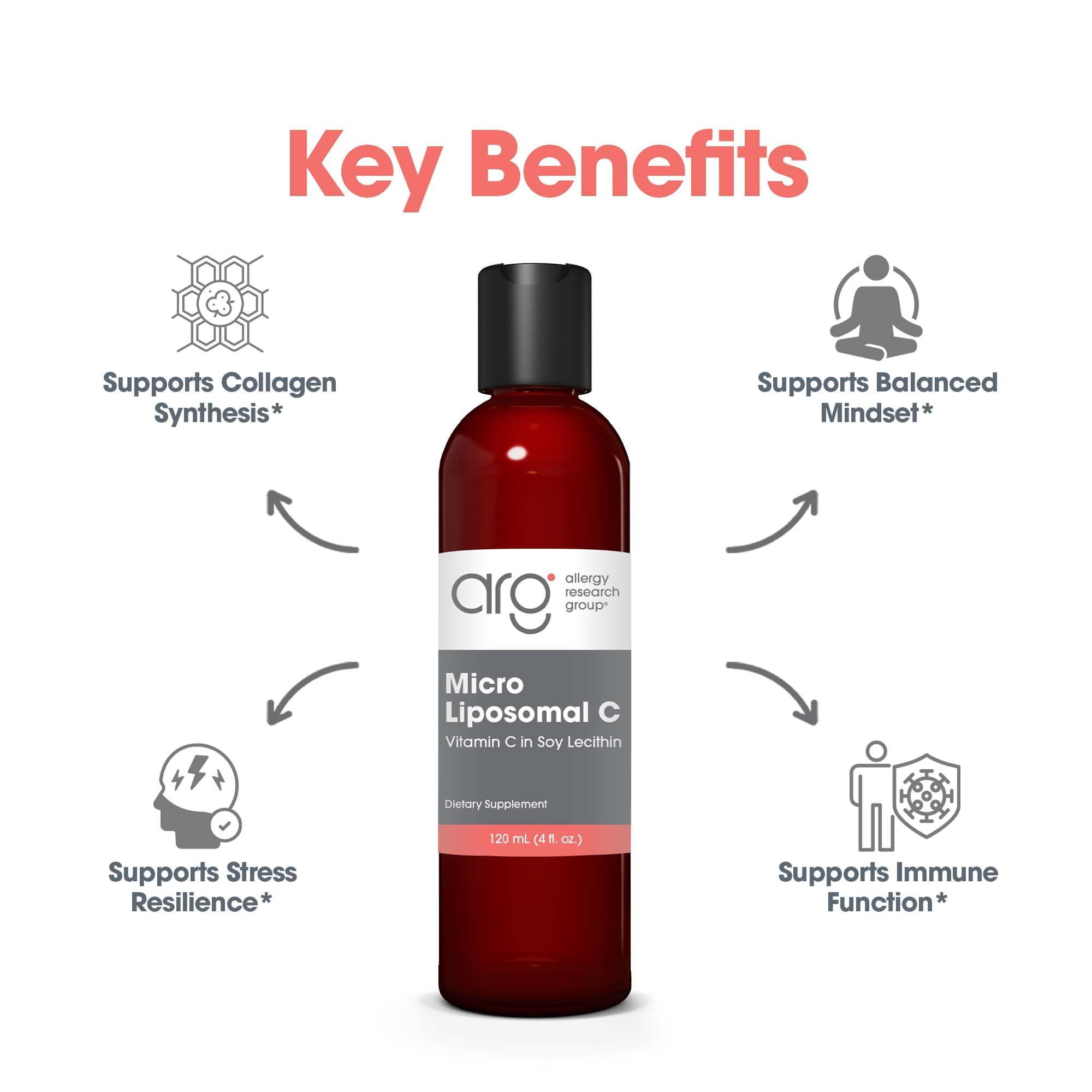 Allergy Research Group Micro Liposomal C 1000mg dosing spoon for measured servings