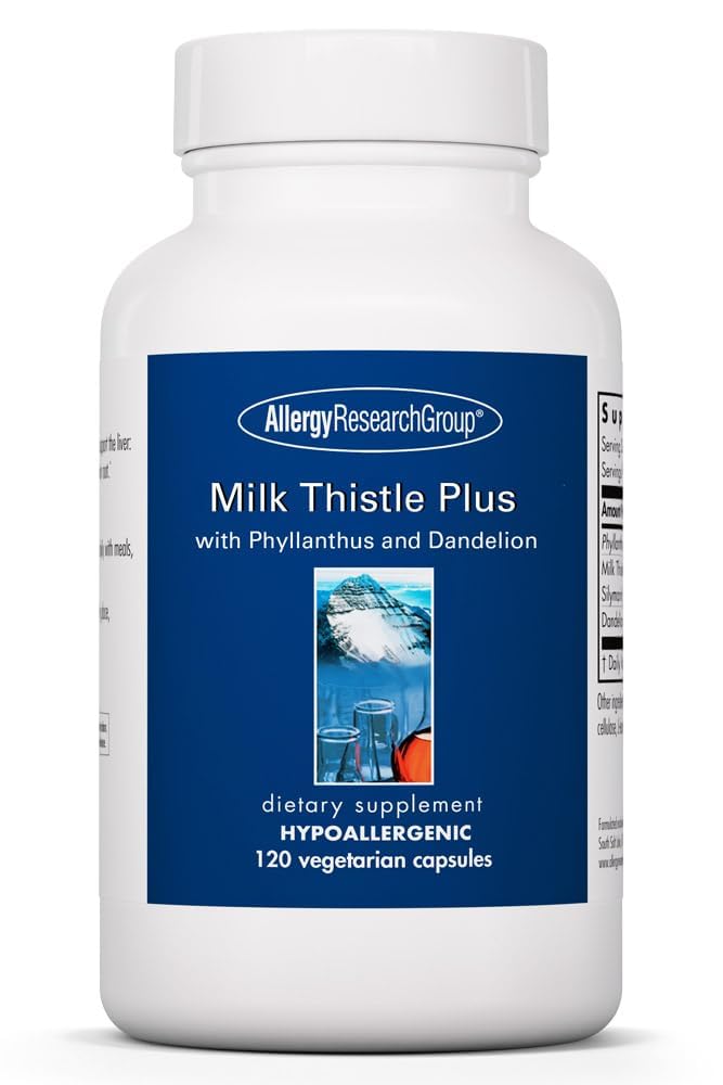 Allergy Research Group Milk Thistle Plus bottle for liver support and detox