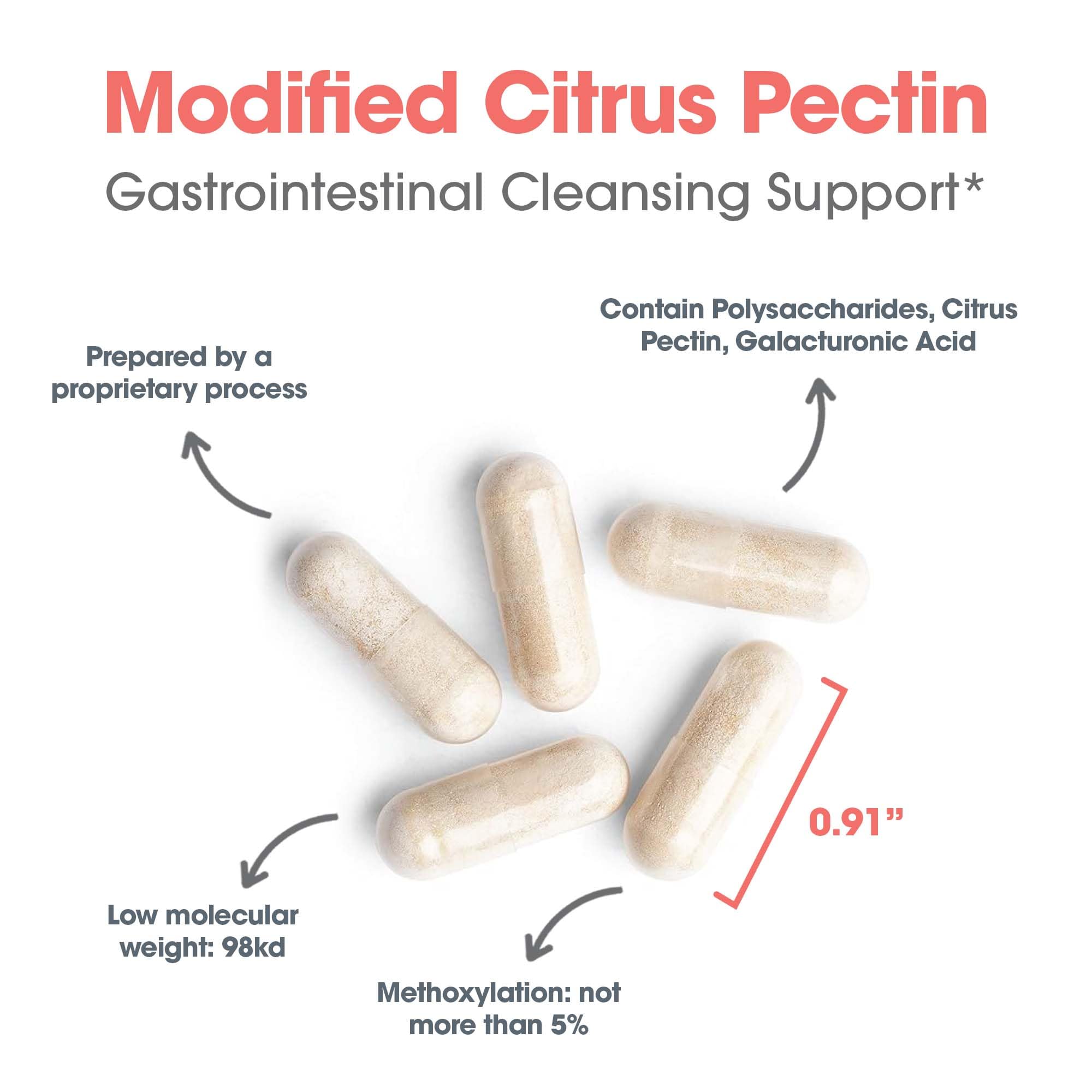 Allergy Research Group Modified Citrus Pectin pills with water in a simple daily routine.