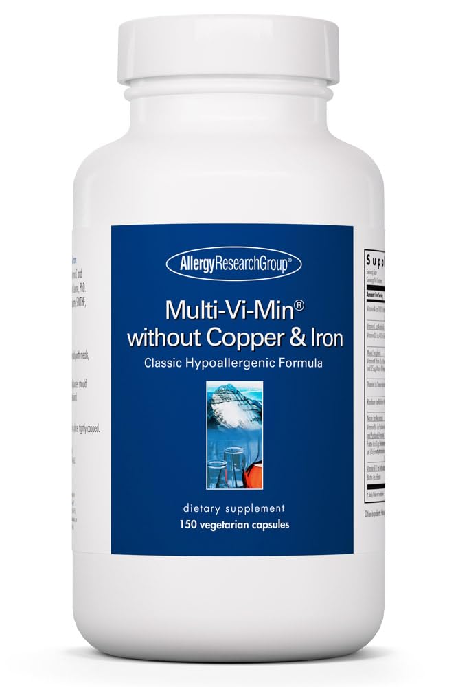 Allergy Research Group Multi-Vi-Min bottle with capsules supports daily nutrient coverage