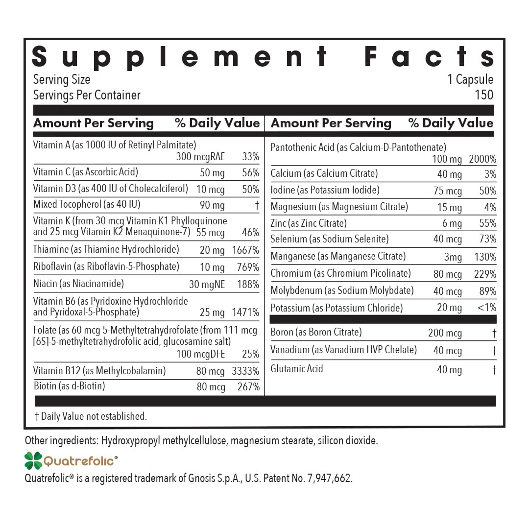 Allergy Research Group Multi-Vi-Min capsules arranged for easy daily supplementation