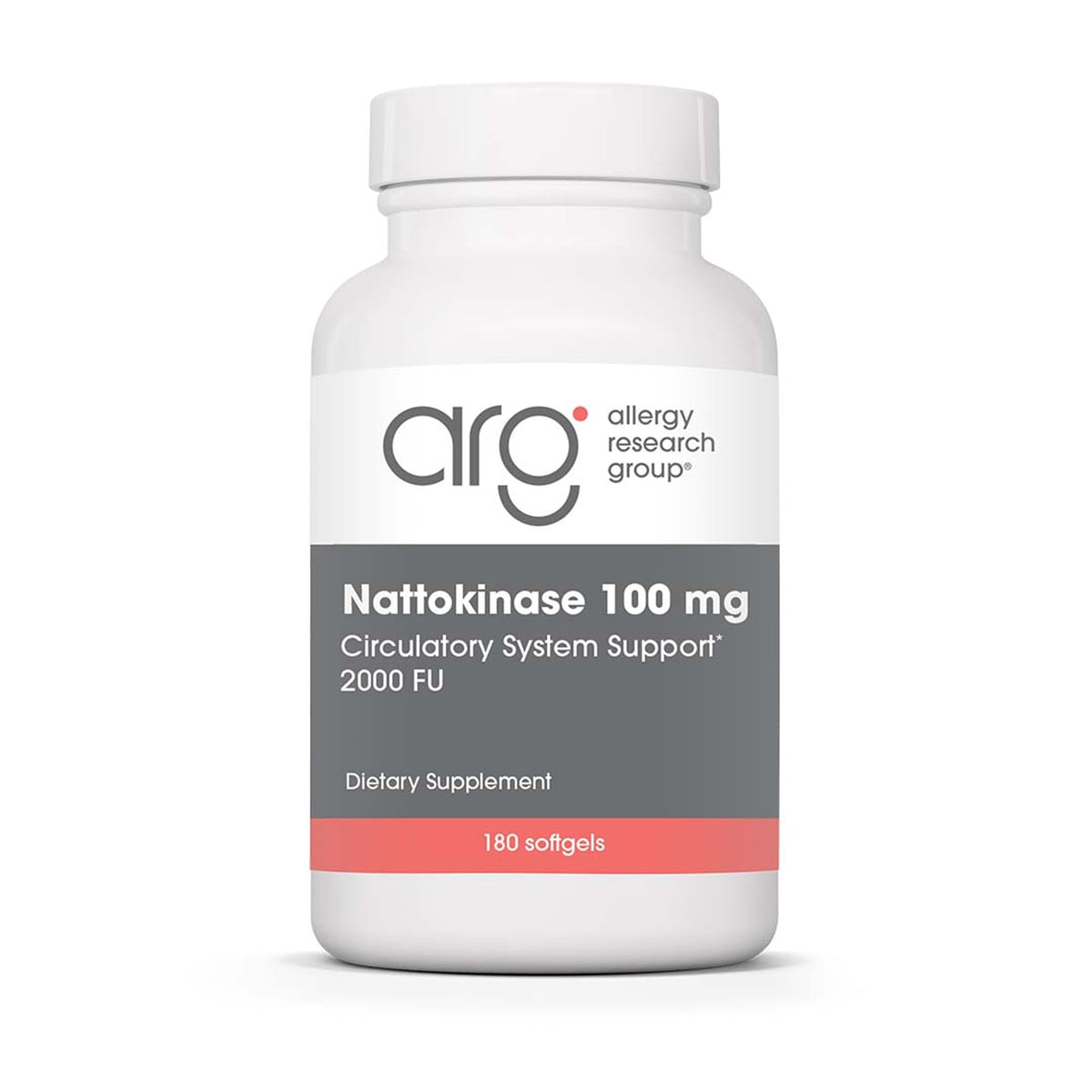 Allergy Research Group nattokinase 2000 FU softgels bottle for daily enzyme support