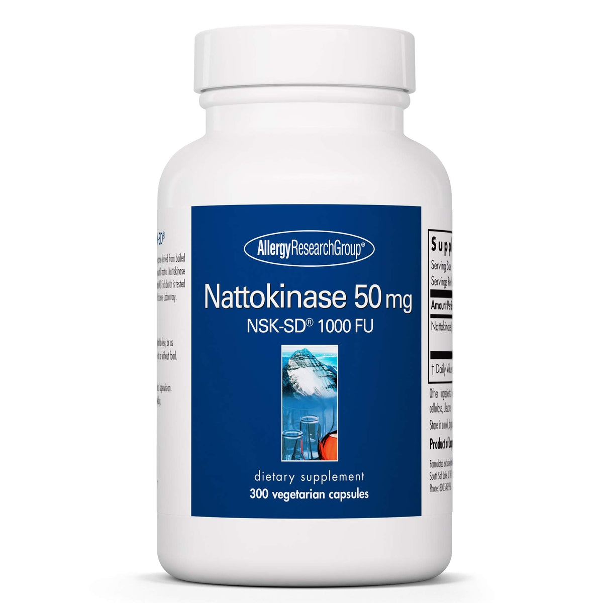 Allergy Research Group nattokinase bottle highlighting circulatory support potential