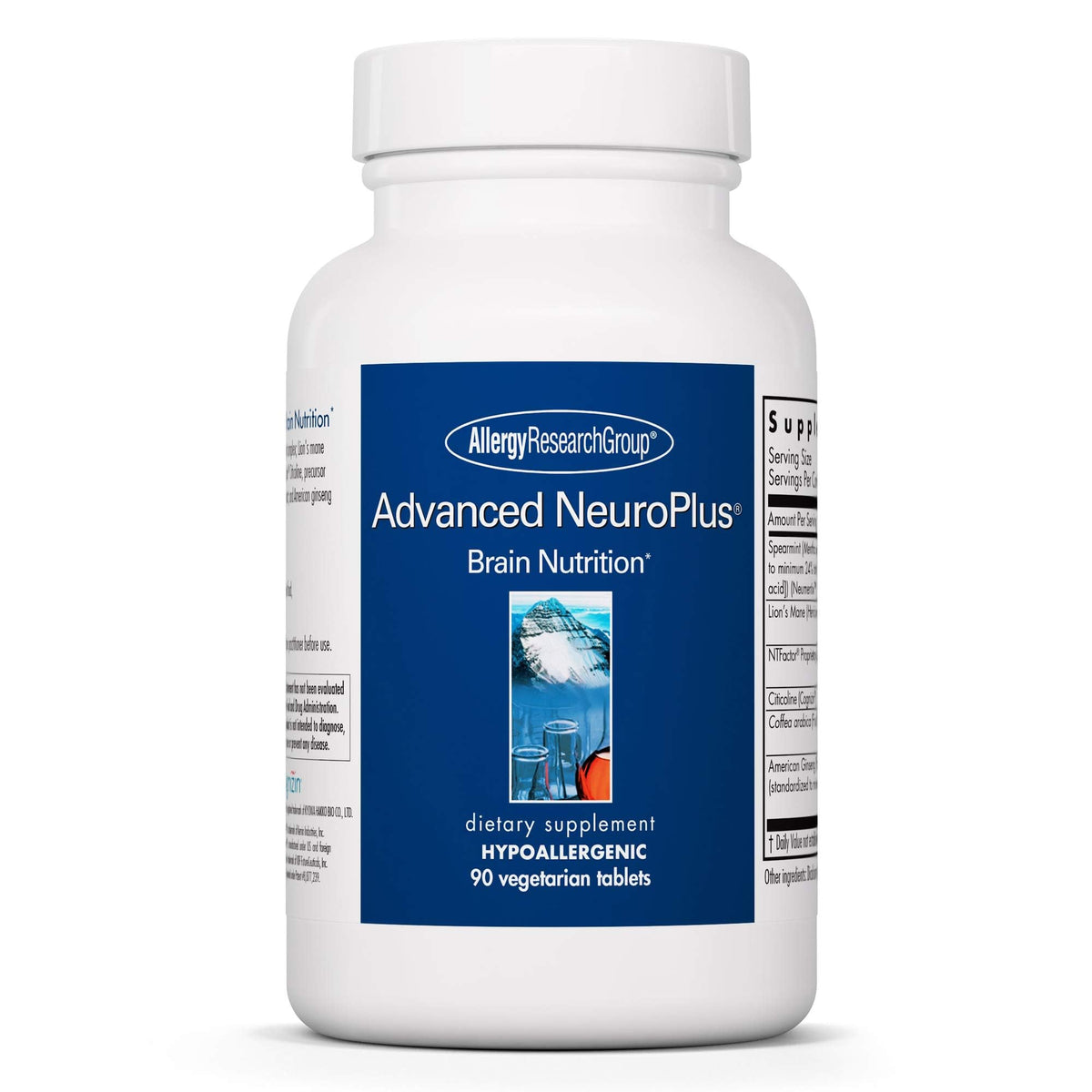 Allergy Research Group NeuroPlus bottle front for brain support and focus