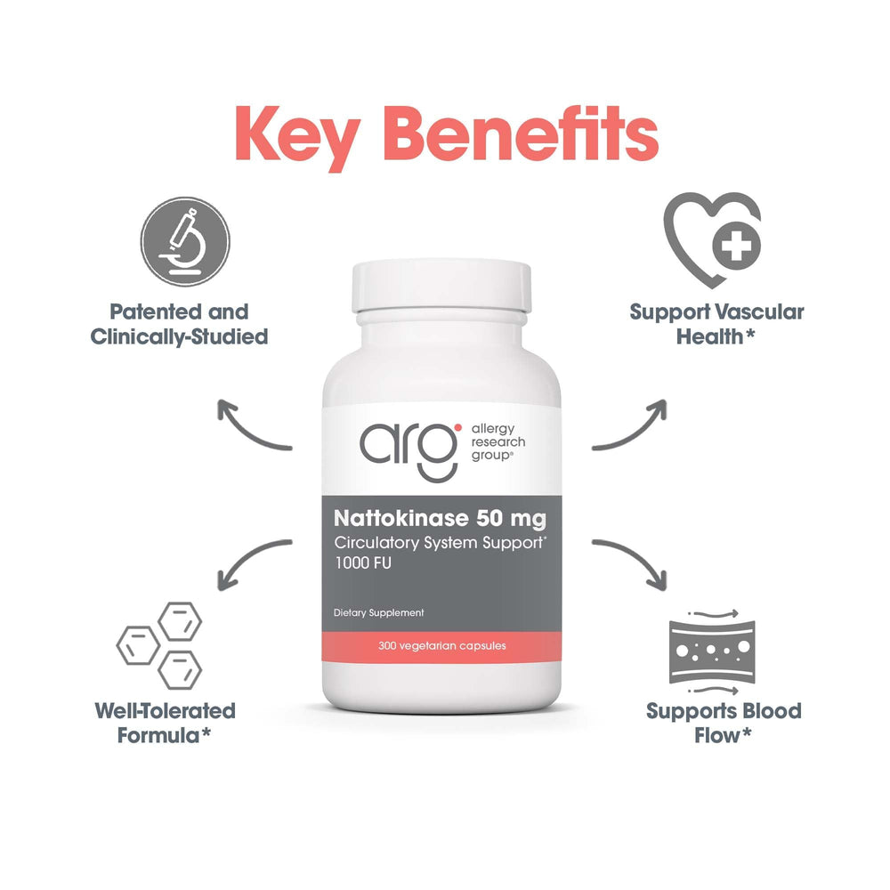 Packaging shows doctor-developed hypoallergenic supplements from Allergy Research Group