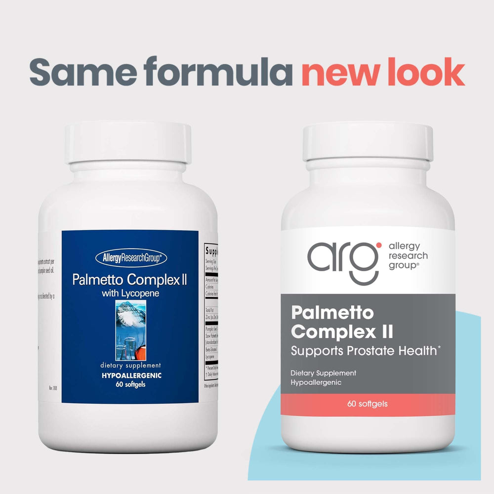 Closeup of Palmetto Complex II softgels for easy nightly use