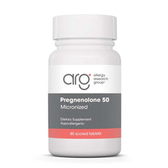 Allergy Research Group pregnenolone supplement bottle for daily wellness.