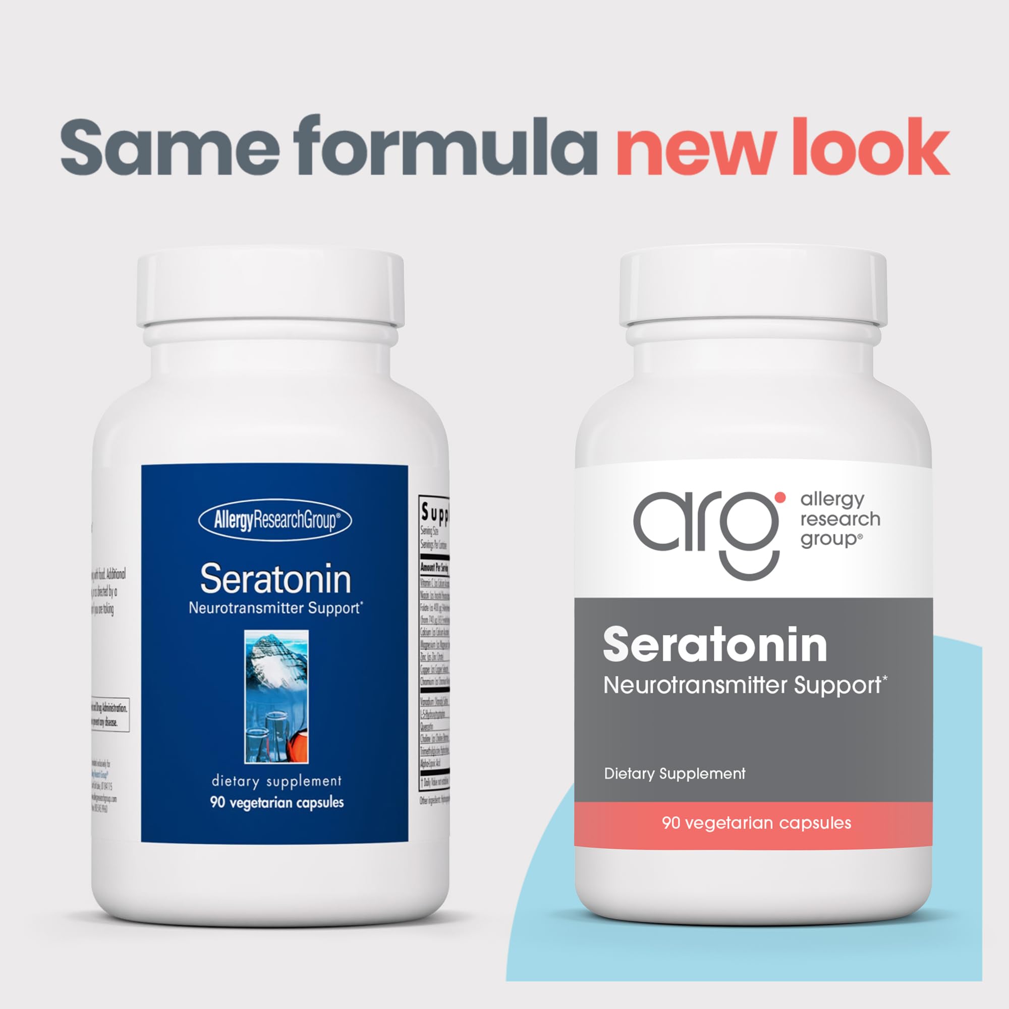 Allergy Research Group Seratonin capsules for daily mood and restful sleep.